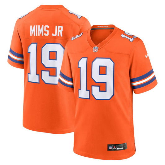 Marvin Mims Jr Denver Broncos Nike Orange Mile High Collection 1977 Throwback Player Game Jersey
