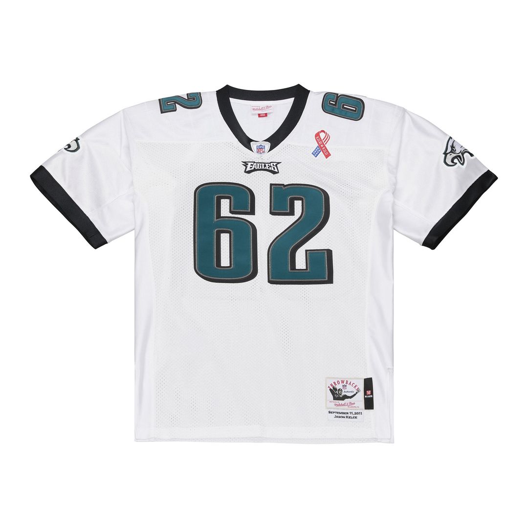 Jason Kelce Philadelphia Eagles Mitchell & Ness White 2011 Authentic Throwback Jersey