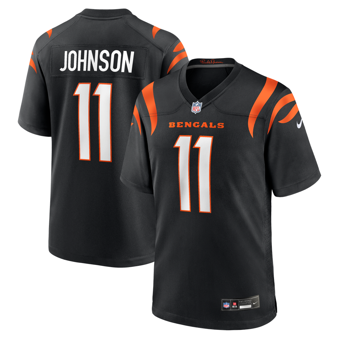 Josh Johnson Cincinnati Bengals Nike Black Team Game Jersey