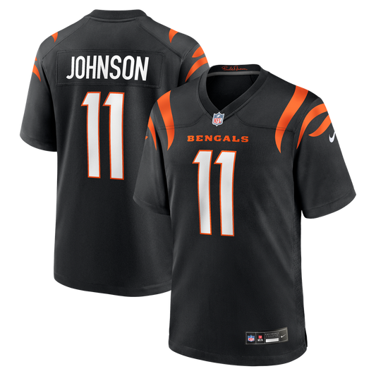 Josh Johnson Cincinnati Bengals Nike Black Team Game Jersey
