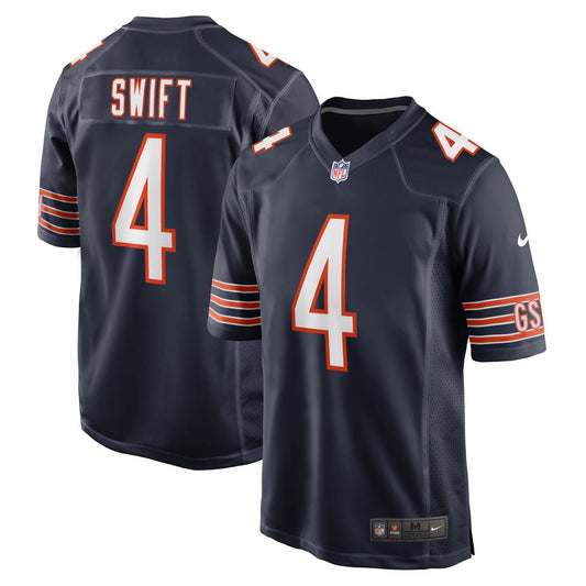 D'Andre Swift Chicago Bears Nike Navy Game Jersey