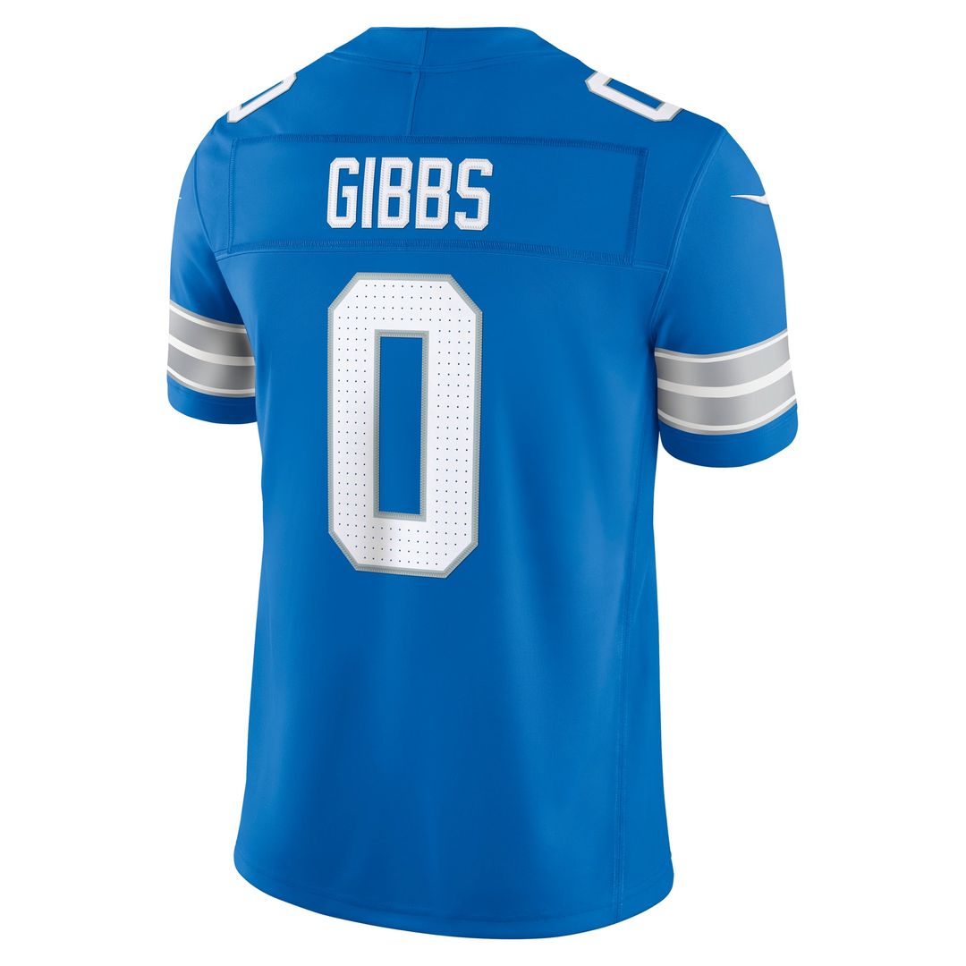 Jahmyr Gibbs Detroit Lions Nike White Vapor F.U.S.E. Stitched Limited Jersey