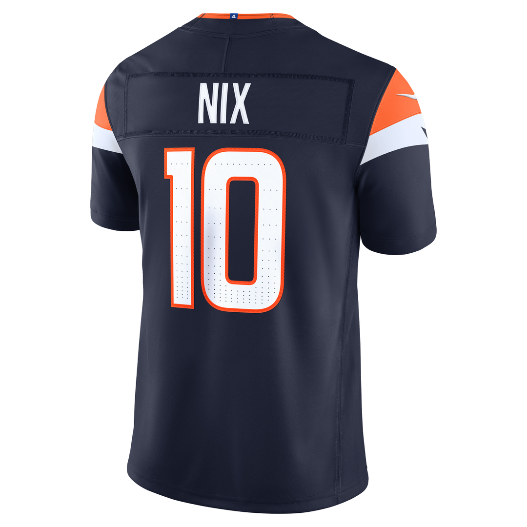 Bo Nix Denver Broncos Nike Orange Alternate Mile High Collection 1977 Throwback Vapor F.U.S.E. Stitched Limited Jersey
