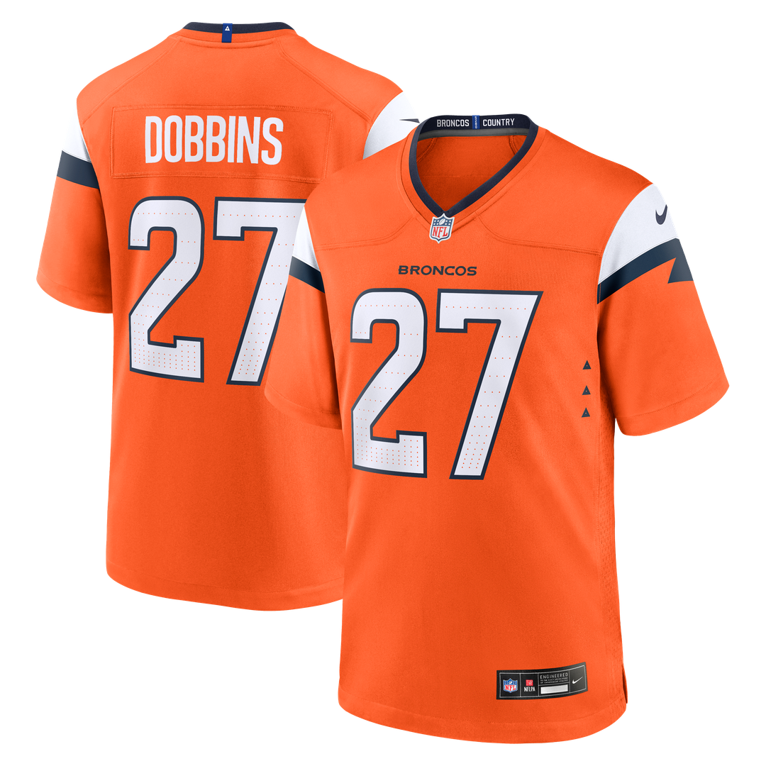 J.K. Dobbins Denver Broncos Nike Orange Team Game Jersey