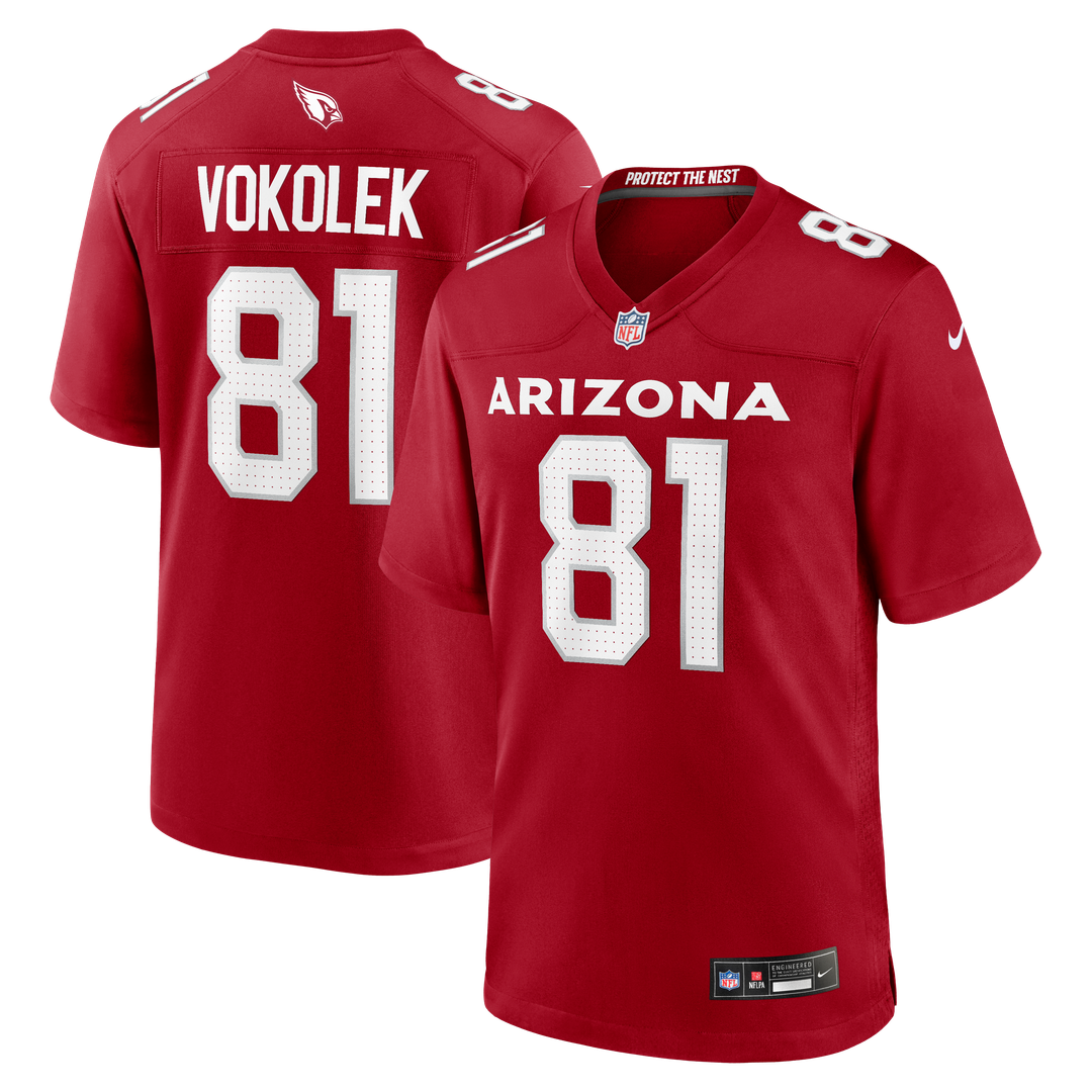 Travis Vokolek Arizona Cardinals Nike Cardinal Team Game Jersey