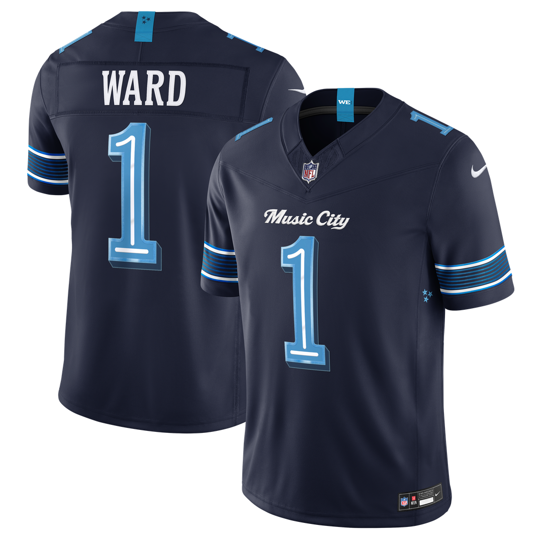 Cameron Ward Tennessee Titans Nike Navy 2026 Rivalries Collection Stitched Limited Jersey