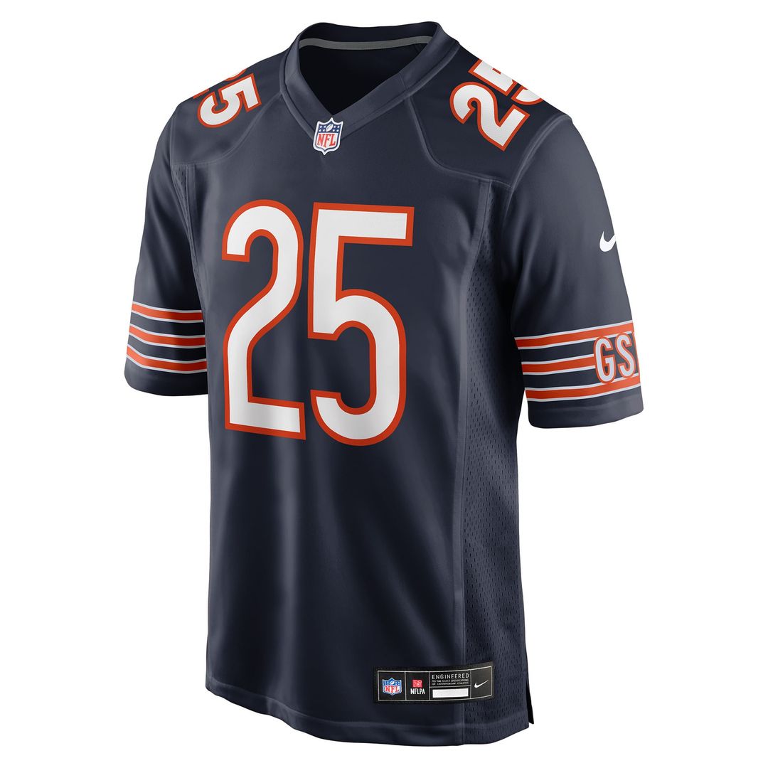 Kyle Monangai Chicago Bears Nike Navy Team Game Jersey