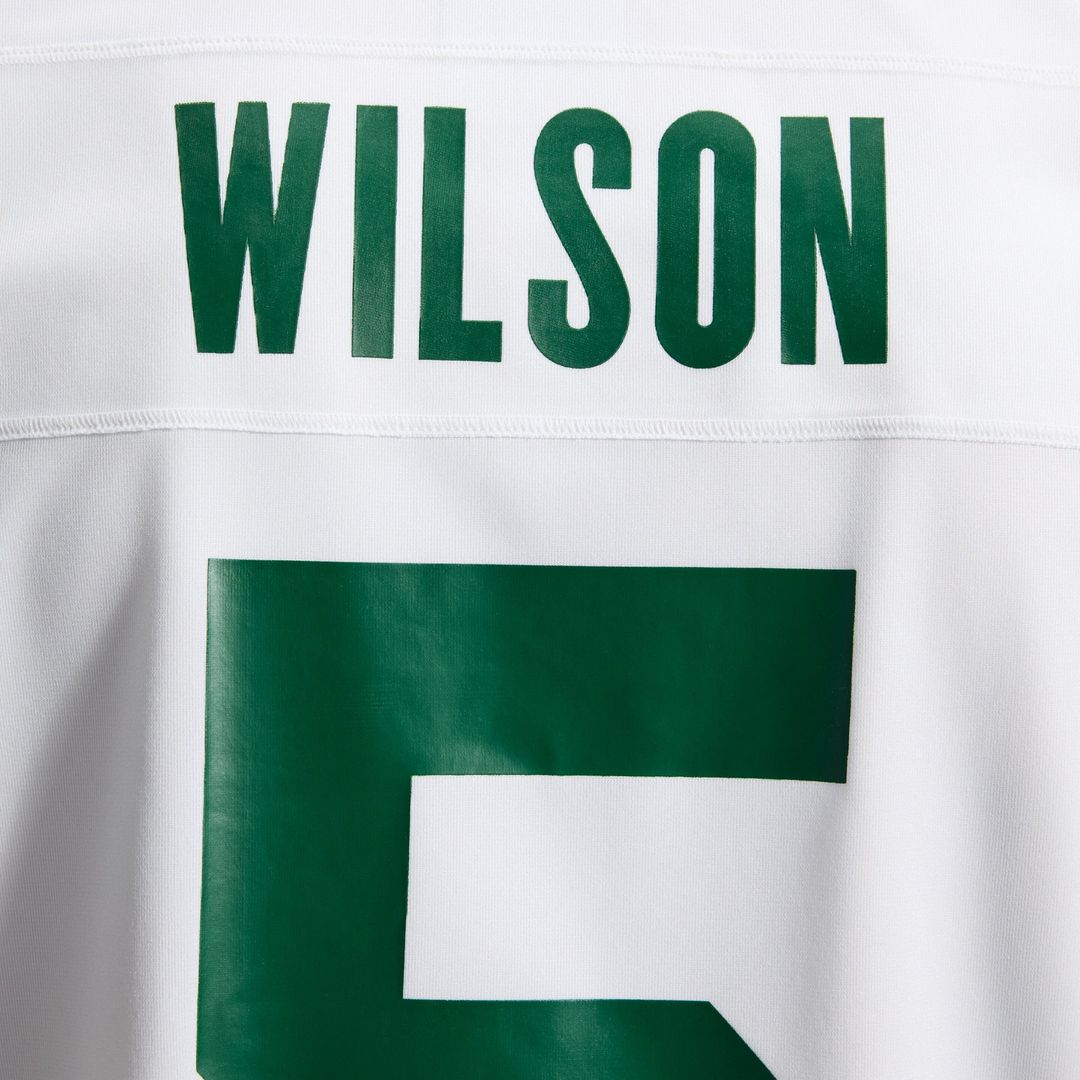 Garrett Wilson New York Jets Nike Legacy Black Alternate Game Jersey