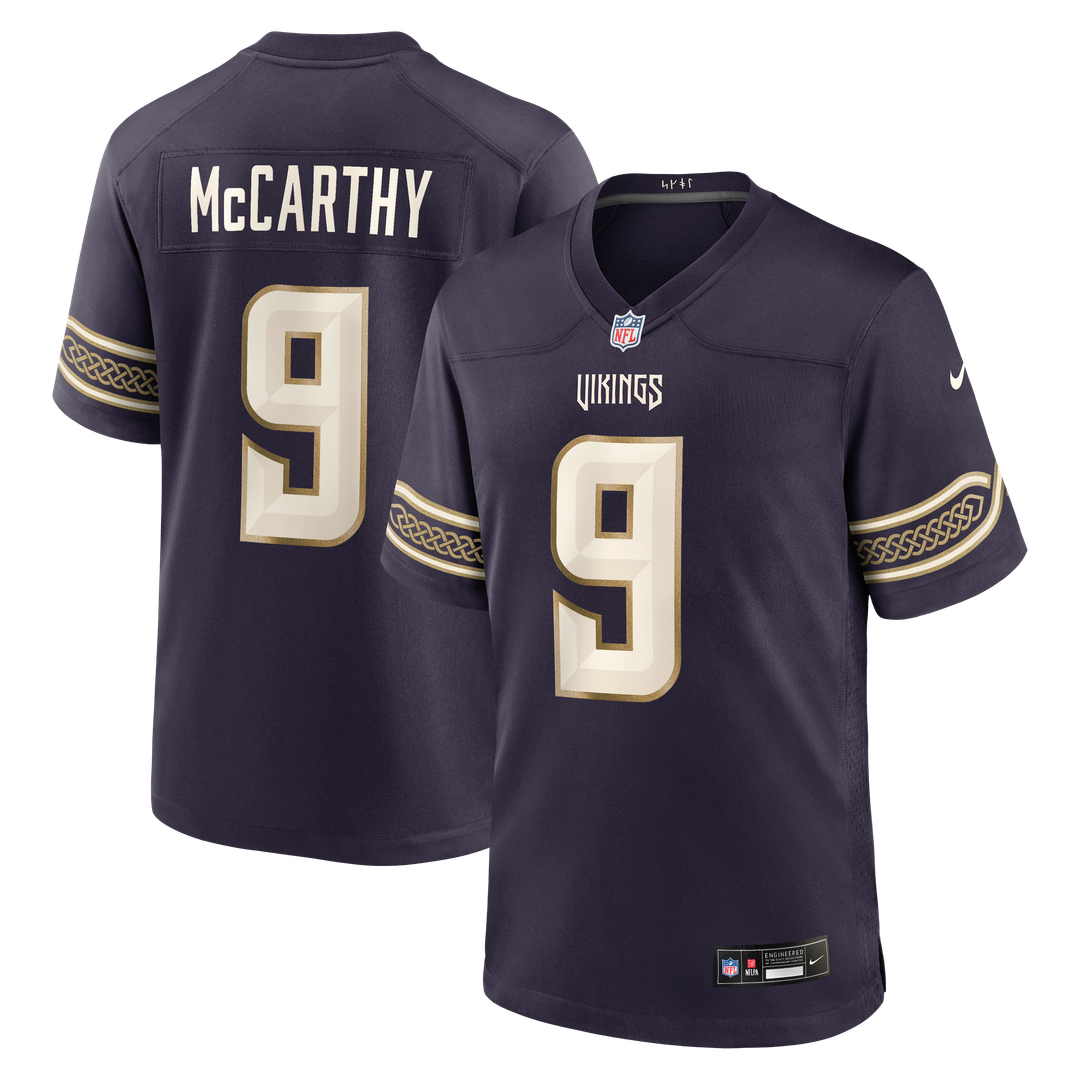 J.J McCarthy Minnesota Vikings Nike Purple 2026 Rivalries Collection Game Jersey