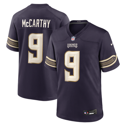 J.J McCarthy Minnesota Vikings Nike Purple 2026 Rivalries Collection Game Jersey