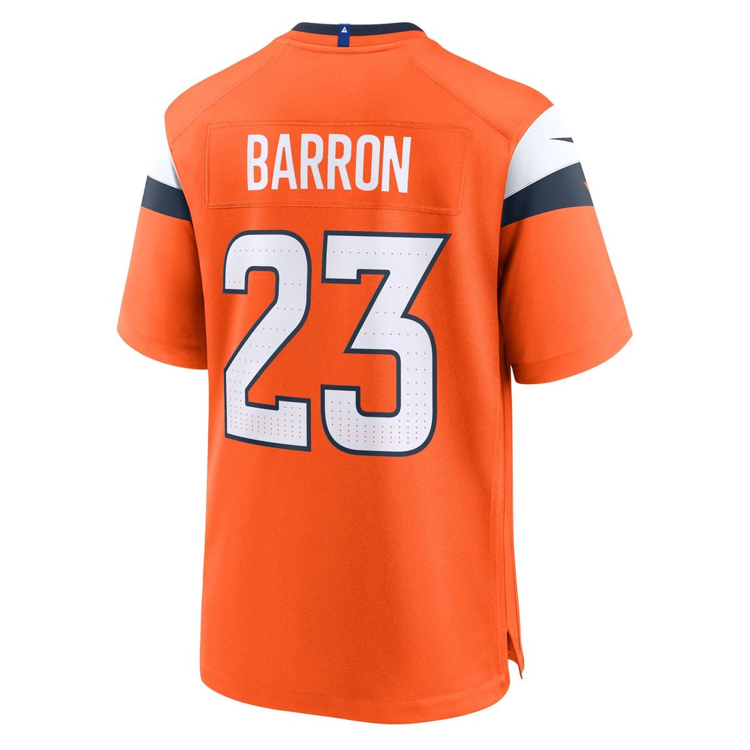 Jahdae Barron Denver Broncos Nike Orange Team Game Jersey