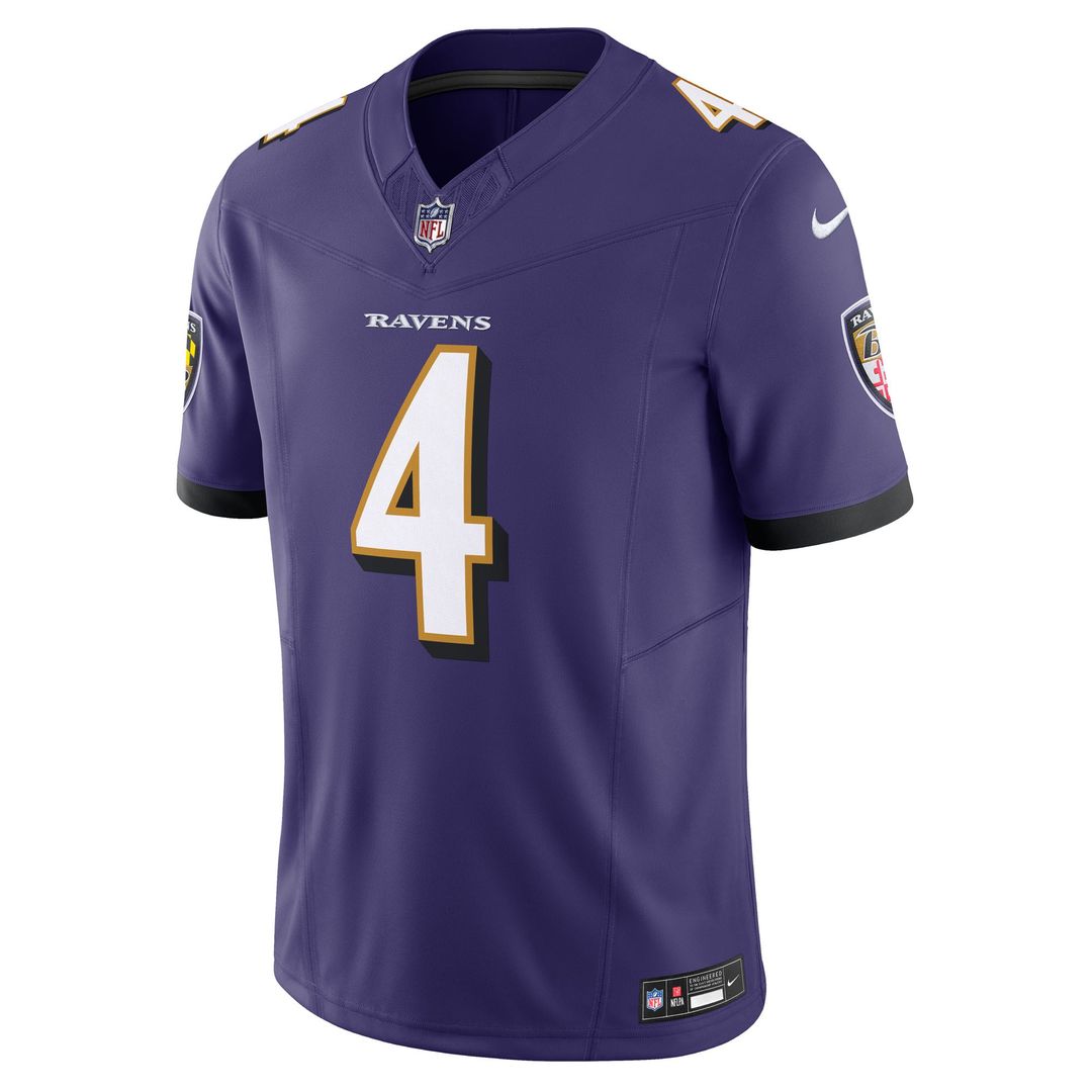 Zay Flowers Baltimore Ravens Nike Purple Vapor F.U.S.E. Limited Jersey
