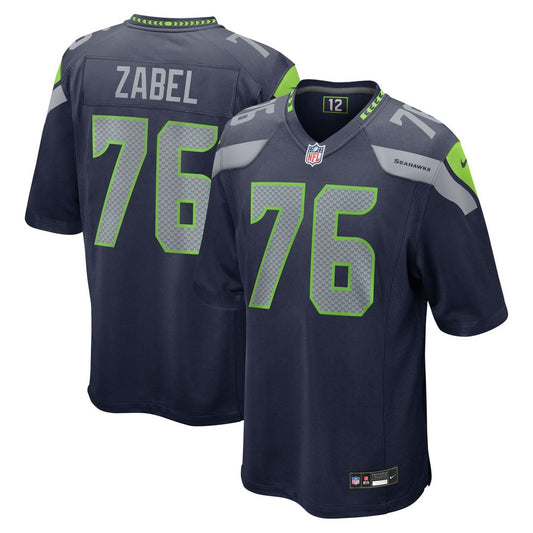 Grey Zabel Seattle Seahawks Nike Navy Team Game Jersey