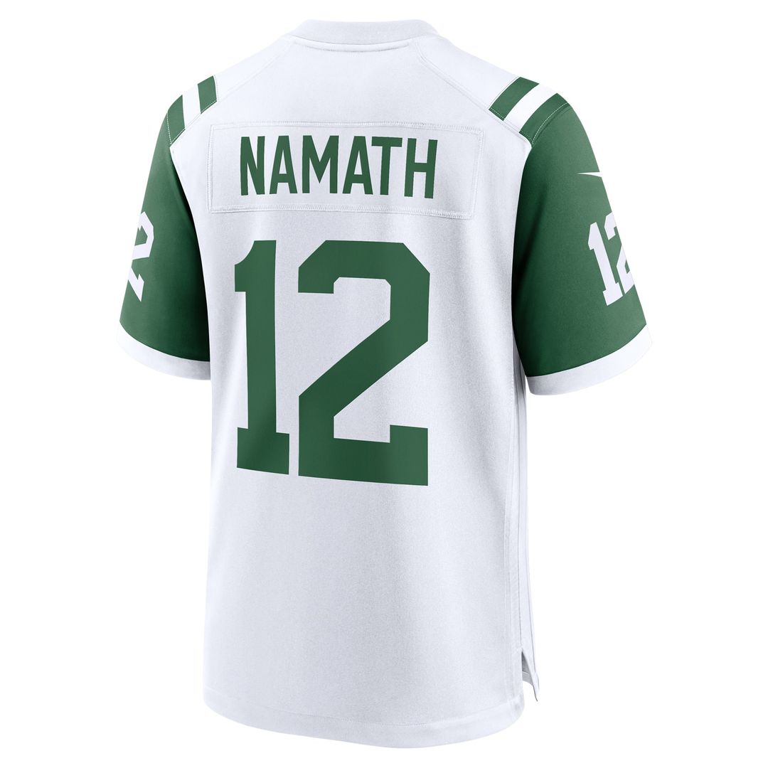 Joe Namath New York Jets Nike White Classic Alternate Retired Player Game Jersey