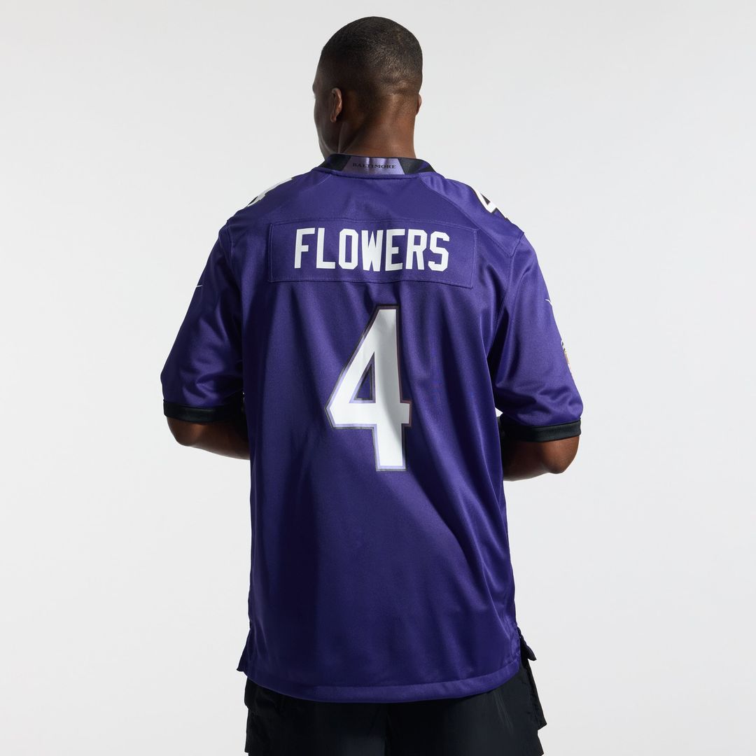 Zay Flowers Baltimore Ravens Nike Purple Team Game Jersey