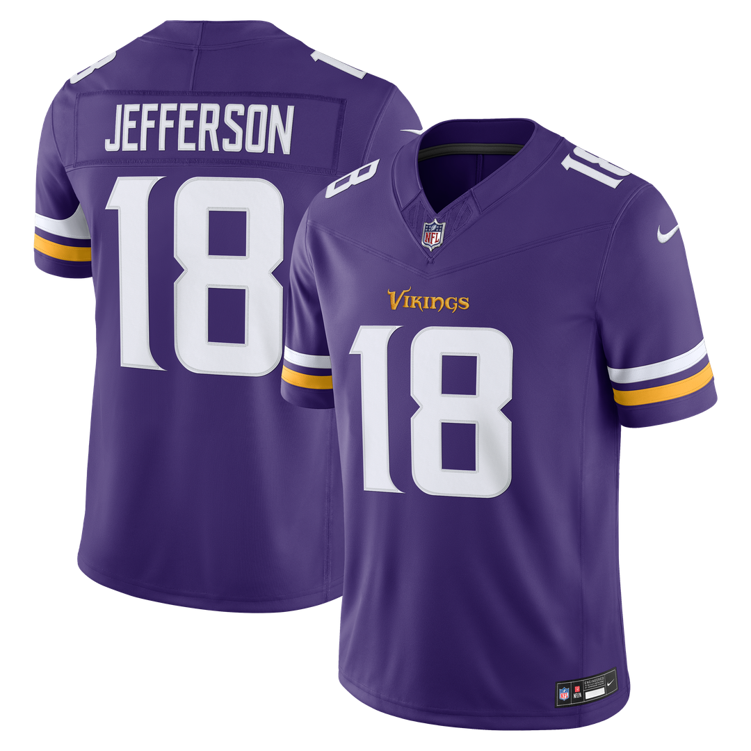 Justin Jefferson Minnesota Vikings Nike White Alternate Vapor F.U.S.E. Stitched Limited Jersey