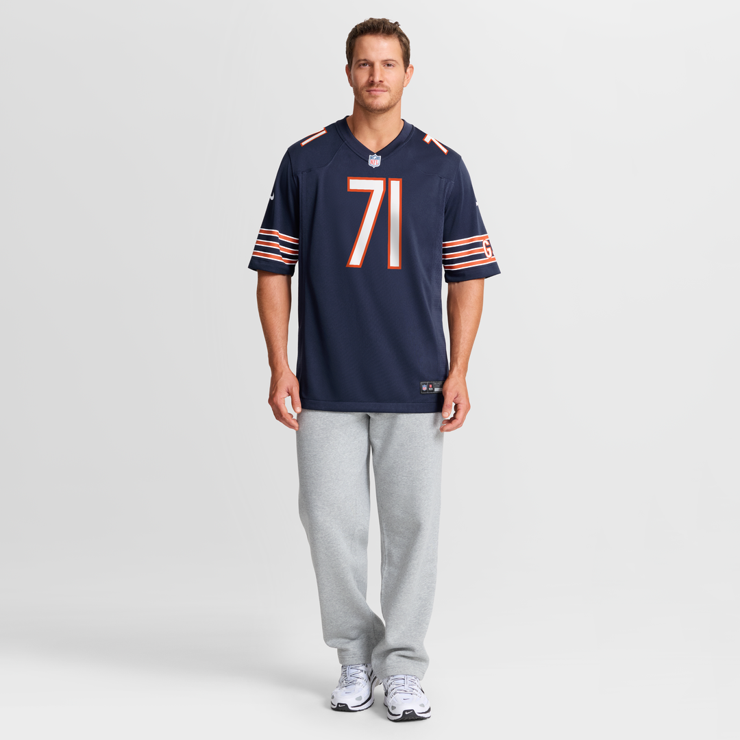 Jedrick Wills Jr. Chicago Bears Nike Navy Team Game Jersey