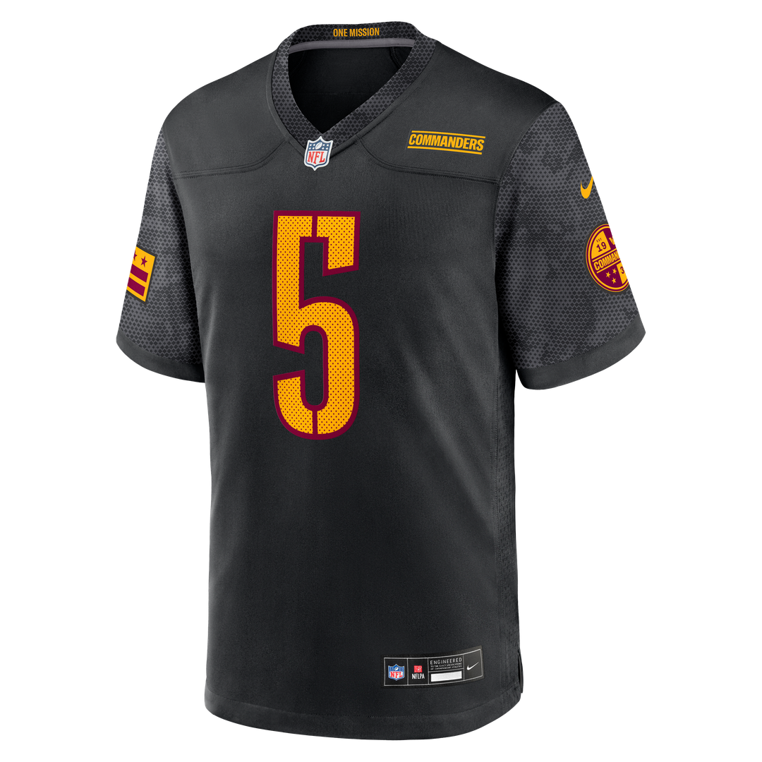 Jayden Daniels Washington Commanders Nike Black Alternate Game Player Jersey