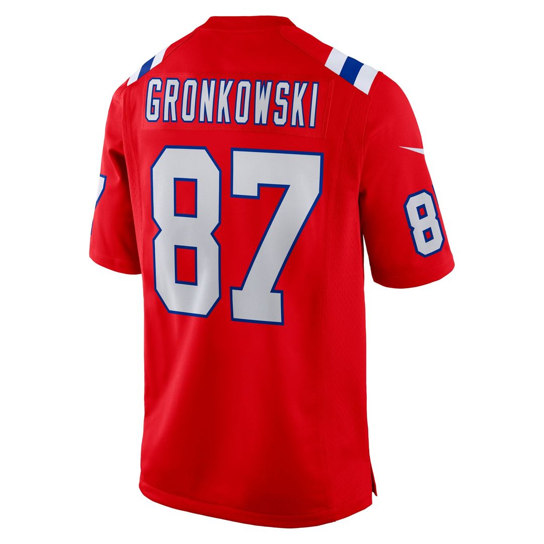 Rob Gronkowski New England Patriots Nike Red Alternate Retired Player Game Jersey