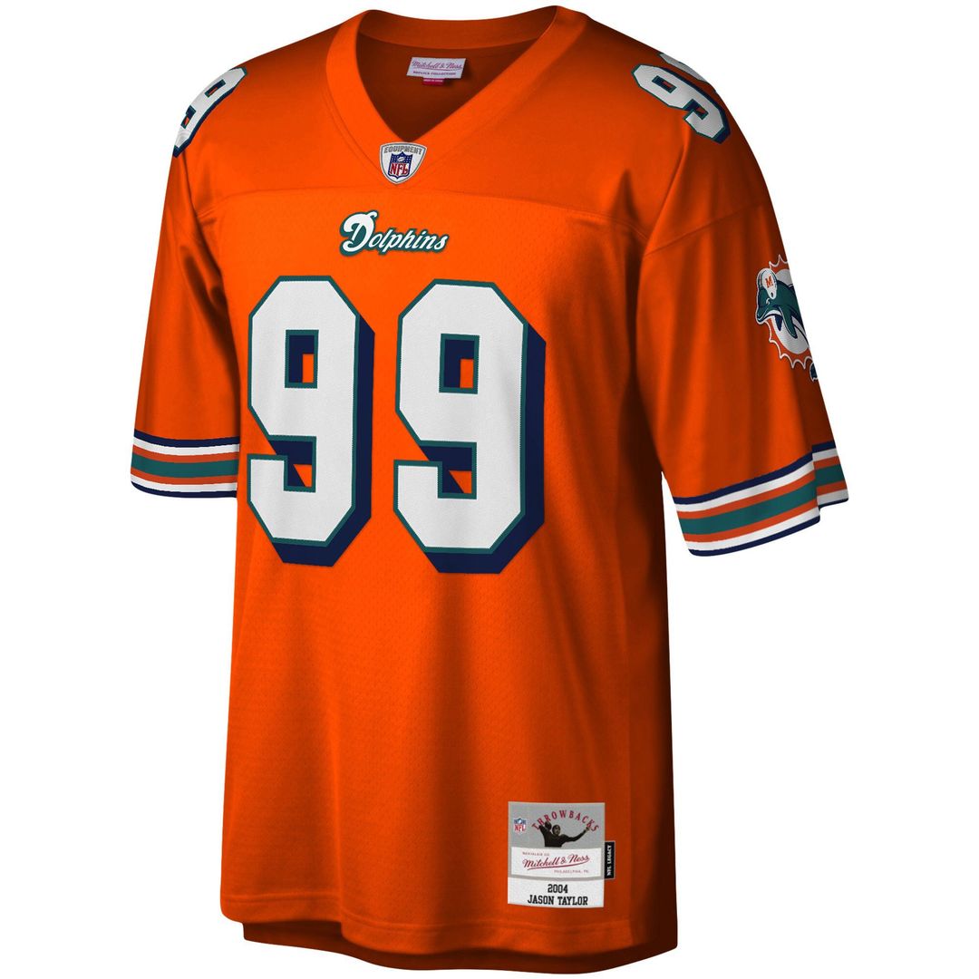 Jason Taylor Miami Dolphins Mitchell & Ness Orange Big & Tall 2004 Retired Player Replica Jersey