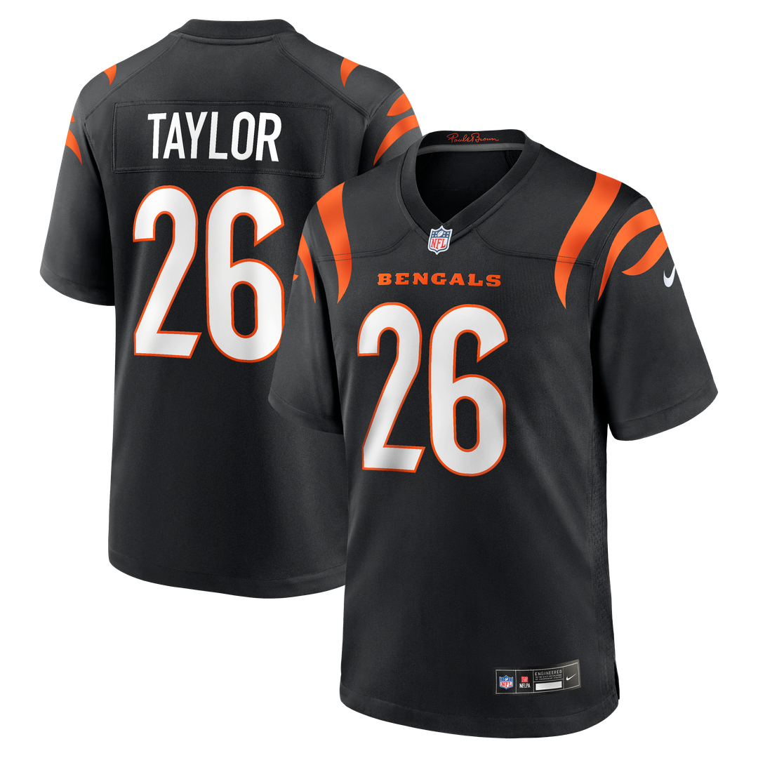 Ja'Sir Taylor Cincinnati Bengals Nike Black Team Game Jersey