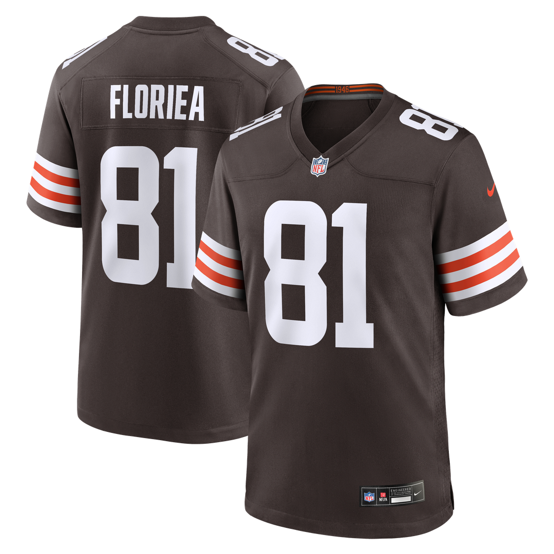 Luke Floriea Cleveland Browns Nike Brown Team Game Jersey