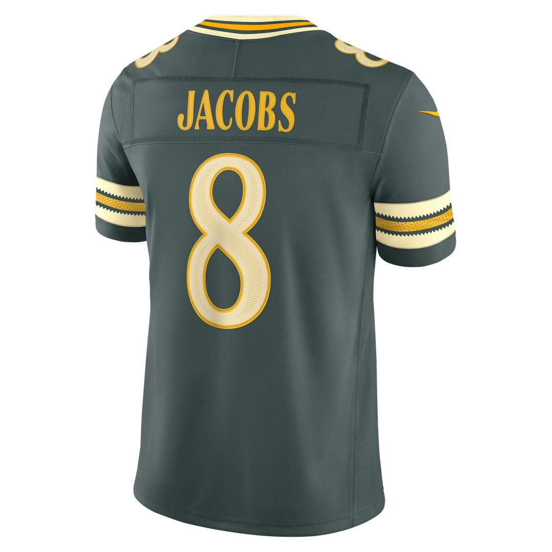 Josh Jacobs Green Bay Packers Nike Green 2026 Rivalries Collection Stitched Limited Jersey