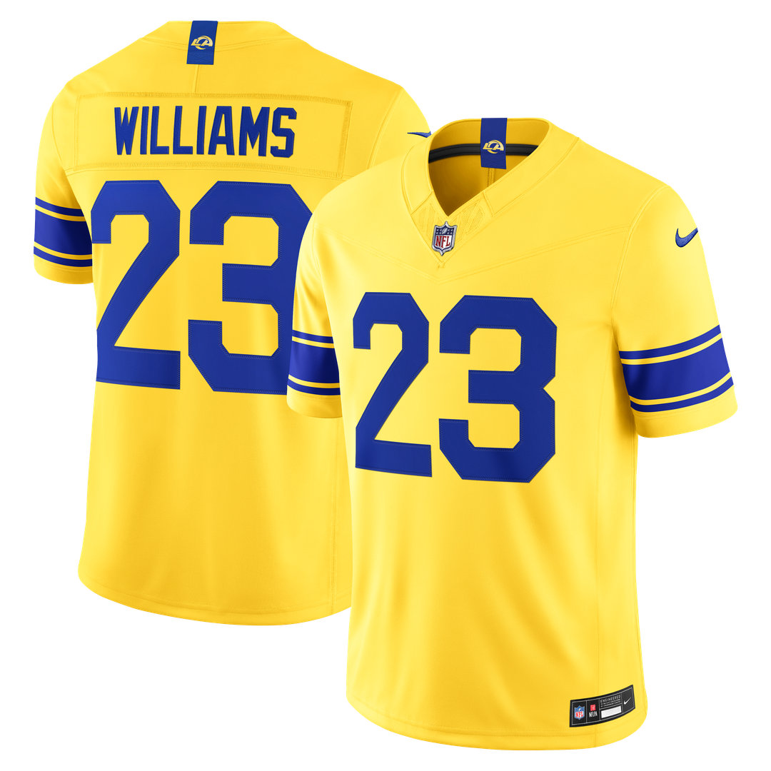 Kyren Williams Los Angeles Rams Nike White Vapor F.U.S.E. Stitched Limited Jersey
