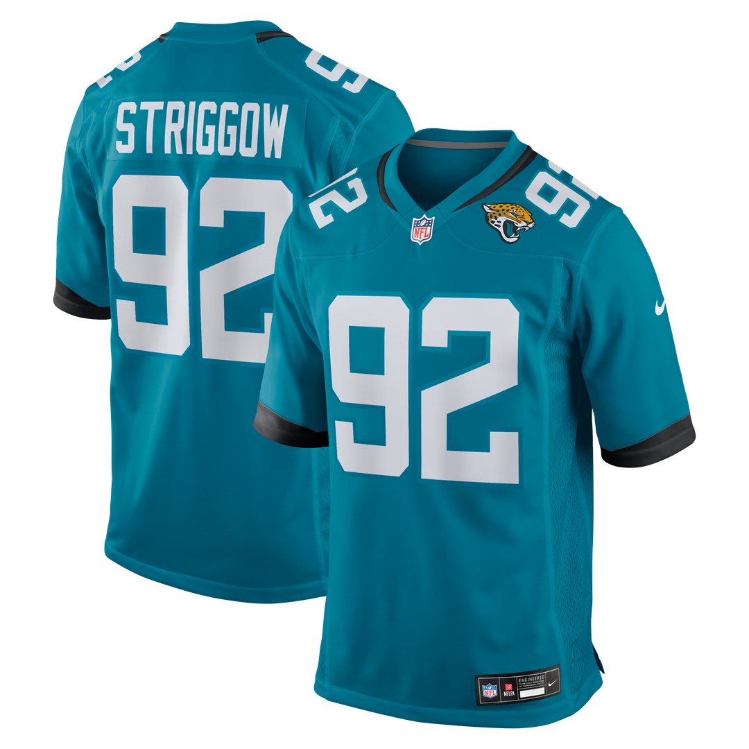 Danny Striggow Jacksonville Jaguars Nike Teal Team Game Jersey
