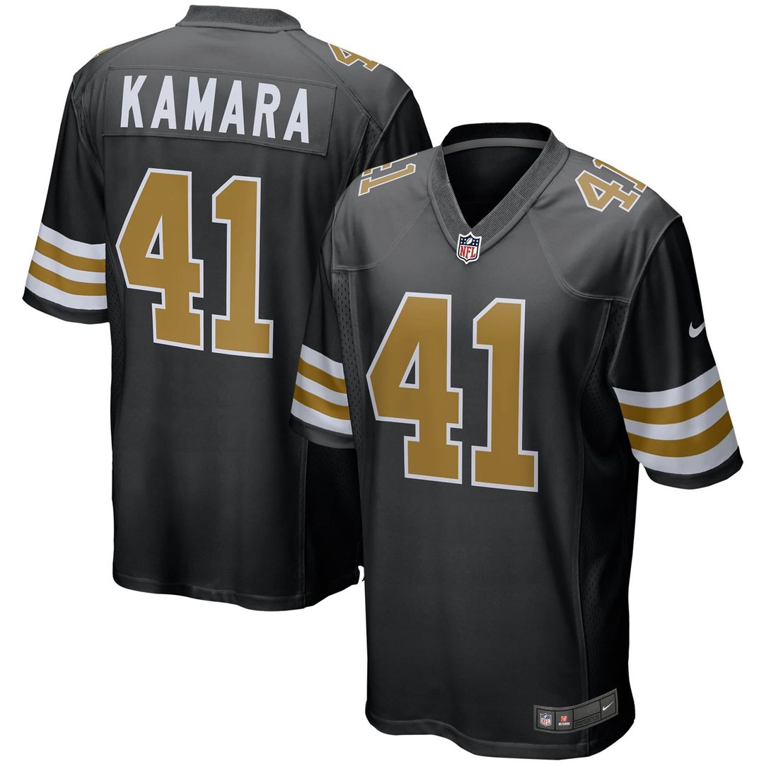 Alvin Kamara New Orleans Saints Nike Black Alternate Game Jersey