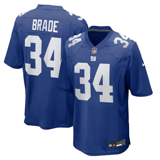 Beau Brade New York Giants Nike Royal Team Game Jersey