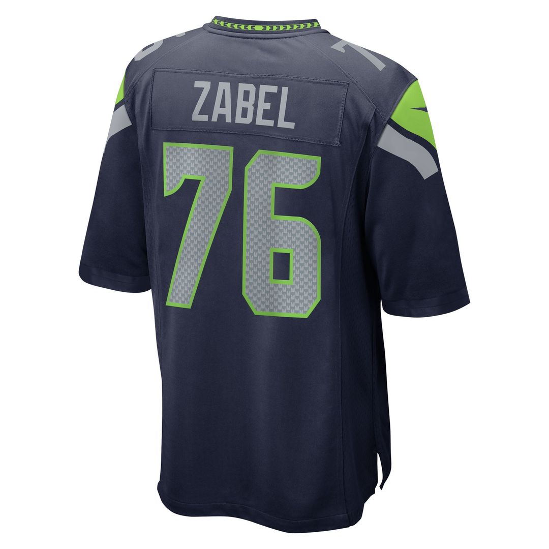 Grey Zabel Seattle Seahawks Nike Navy Team Game Jersey