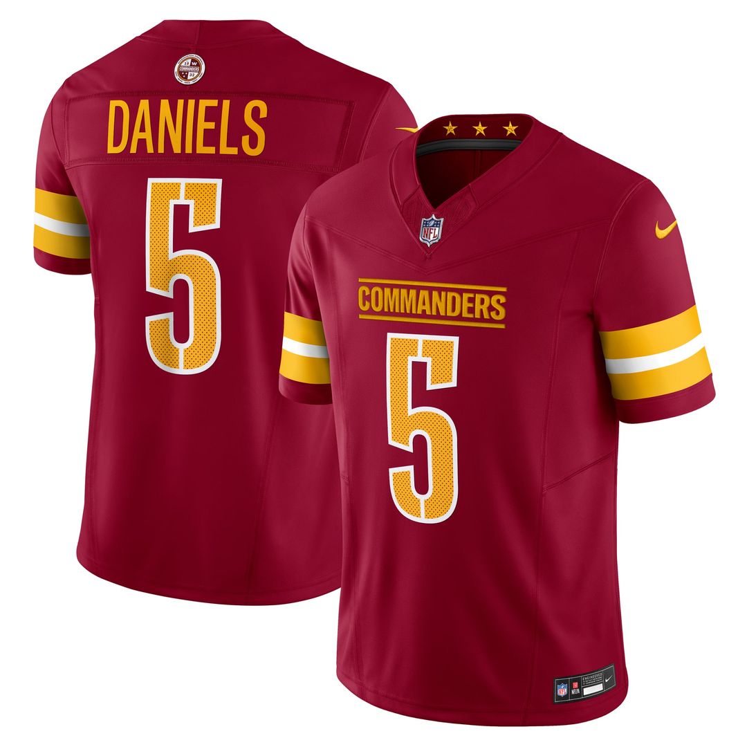 Washington Commanders Jayden Daniels Nike White Vapor F.U.S.E. Limited Super Bowl Era Jersey