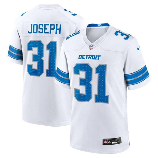 Kerby Joseph Detroit Lions Nike White Game Jersey