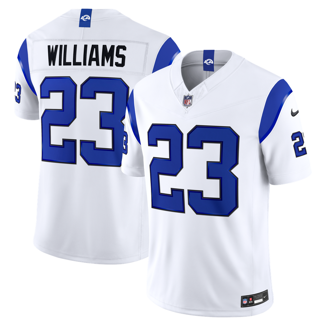 Kyren Williams Los Angeles Rams Nike Fearsome White Vapor F.U.S.E. Stitched Limited Jersey