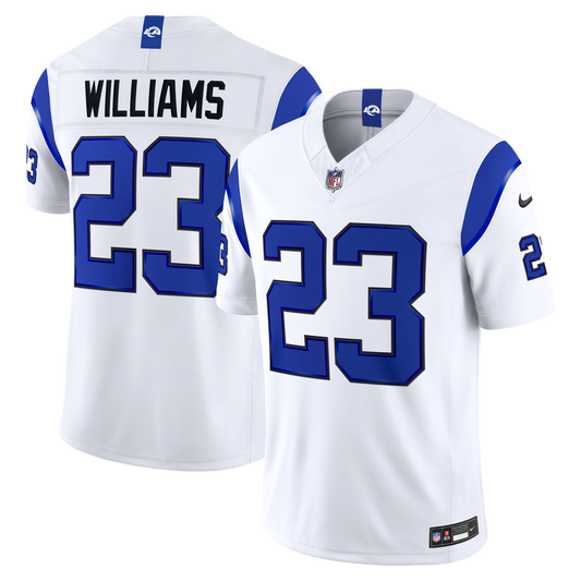 Kyren Williams Los Angeles Rams Nike Fearsome White Vapor F.U.S.E. Stitched Limited Jersey