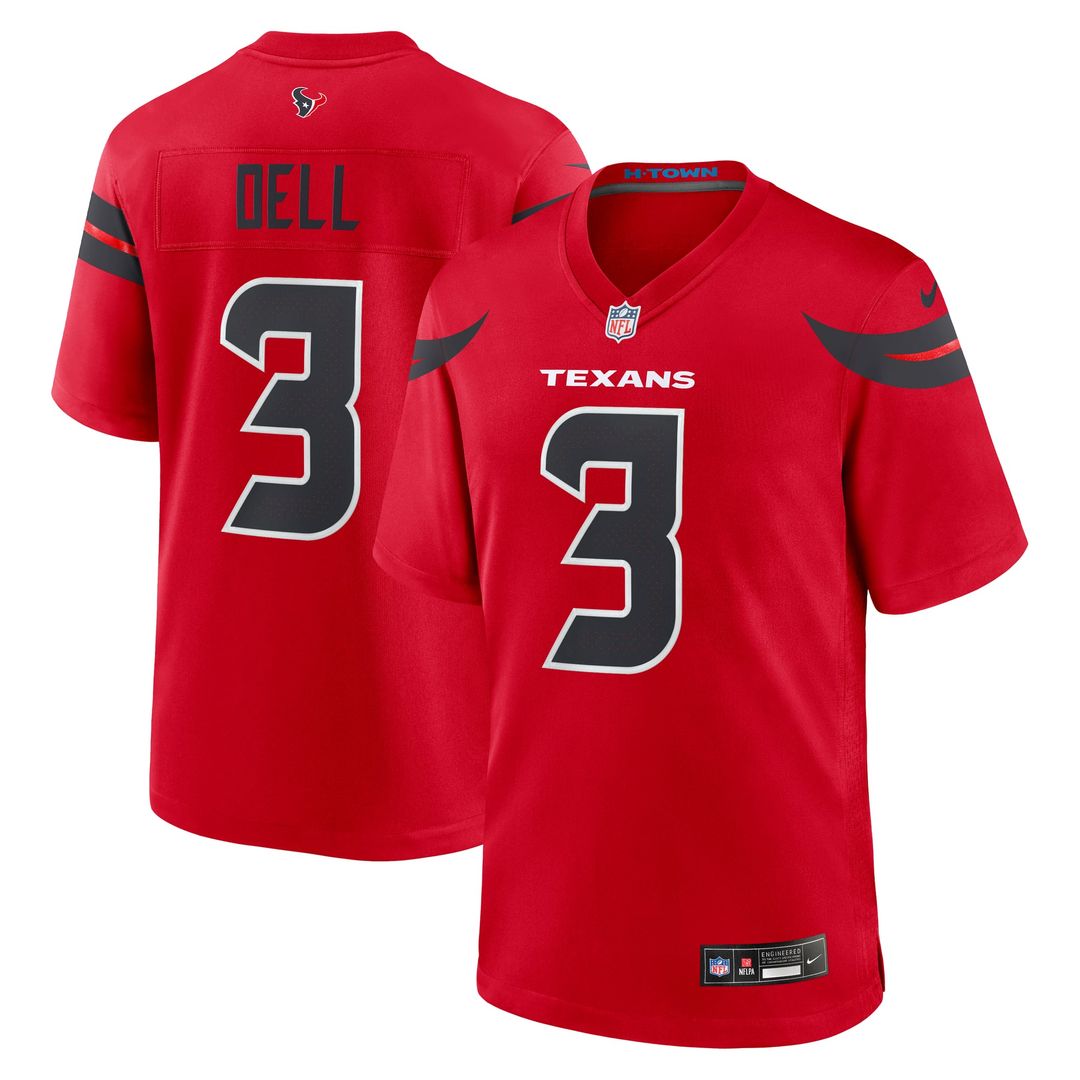 Tank Dell Houston Texans Nike Red Alternate Game Jersey