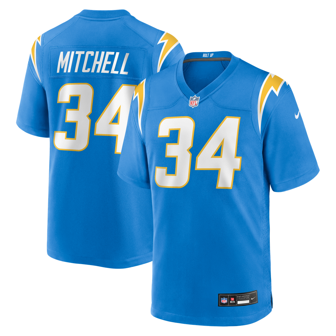 Keaton Mitchell Los Angeles Chargers Nike Powder Blue Team Game Jersey