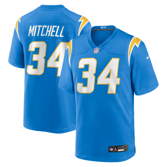 Keaton Mitchell Los Angeles Chargers Nike Powder Blue Team Game Jersey