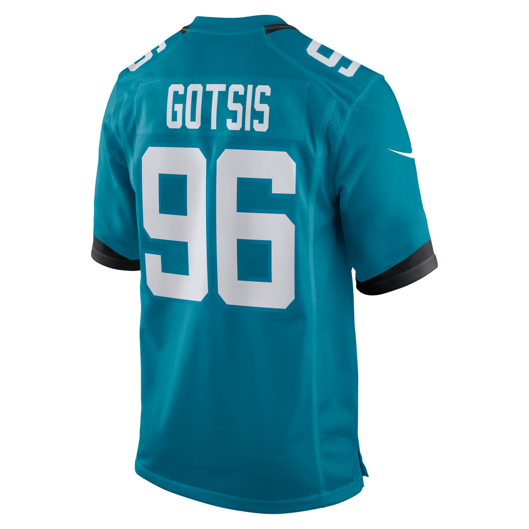 Adam Gotsis Jacksonville Jaguars Nike Teal Game Jersey