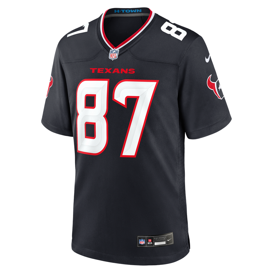 Foster Moreau Houston Texans Nike Navy Team Game Jersey