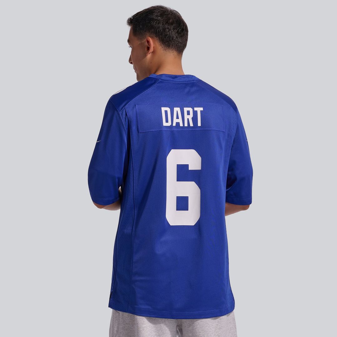 Jaxson Dart New York Giants Nike Royal Team Game Jersey