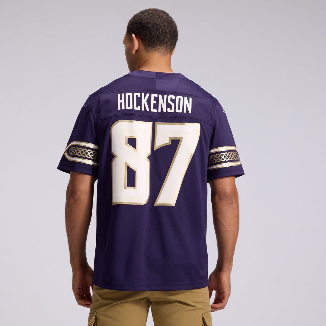 T.J. Hockenson Minnesota Vikings Nike Purple 2026 Rivalries Collection Stitched Limited Jersey