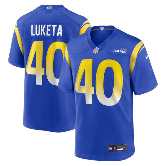 Jesse Luketa Los Angeles Rams Nike Royal Team Game Jersey