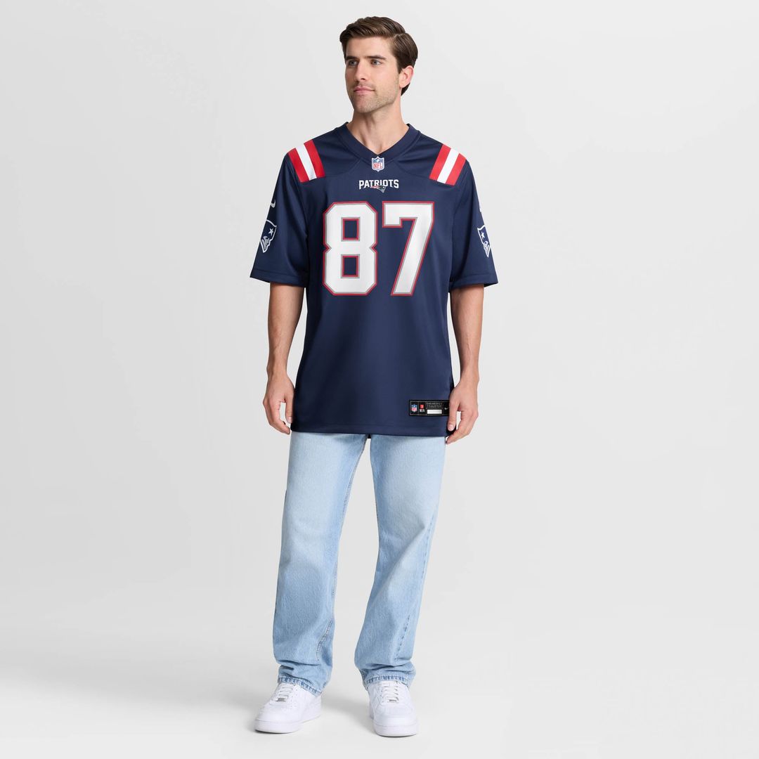 Romeo Doubs New England Patriots Nike Navy Game Jersey