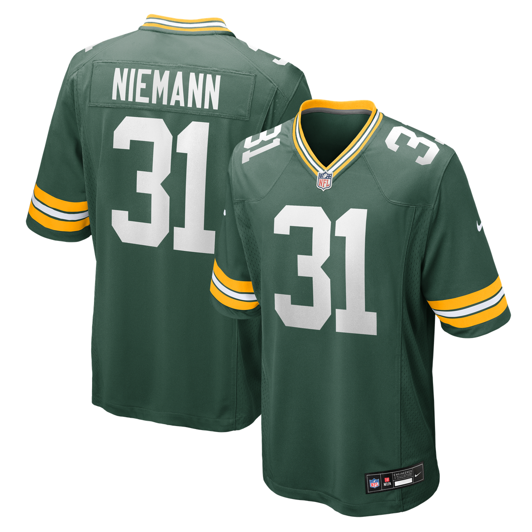 Nick Niemann Green Bay Packers Nike Green Team Game Jersey
