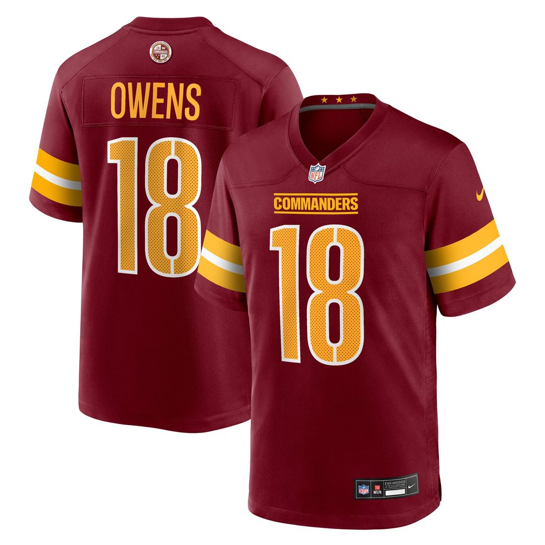 Tyler Owens Washington Commanders Nike Burgundy Team Game Jersey