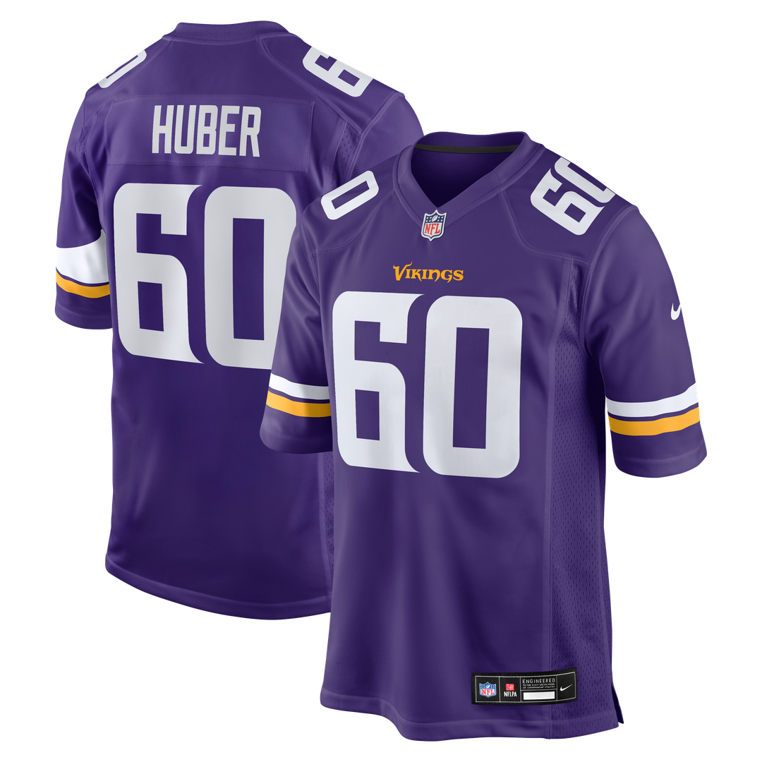 Joe Huber Minnesota Vikings Nike Purple Team Game Jersey