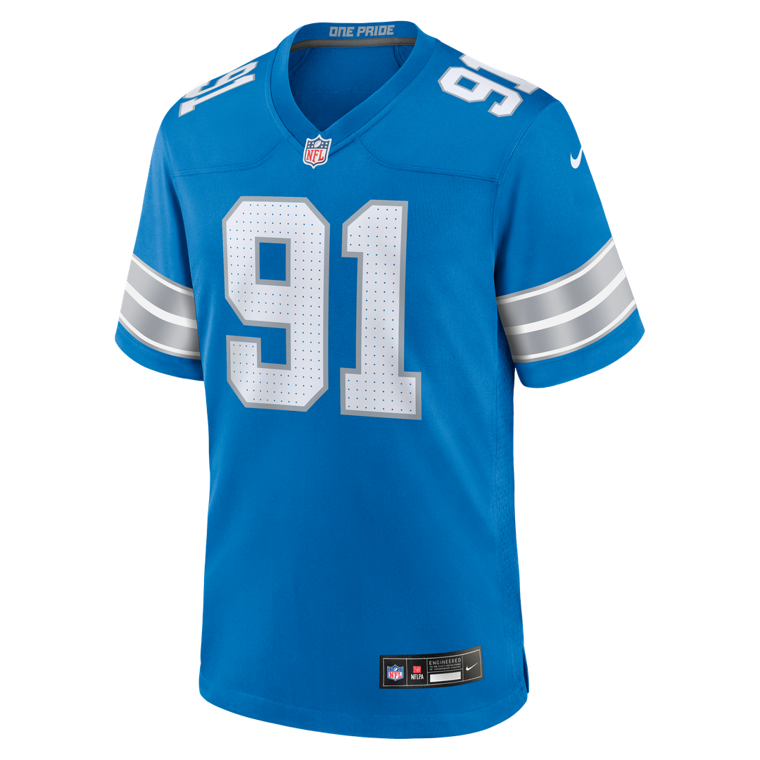 Tyleik Williams Detroit Lions Nike Blue Team Game Jersey