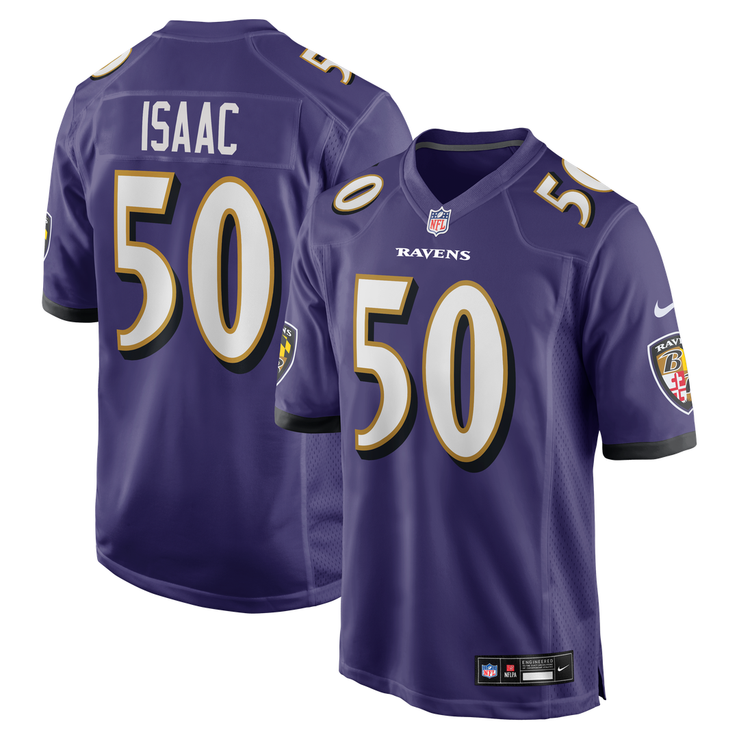 Adisa Isaac Baltimore Ravens Nike Purple Team Game Jersey